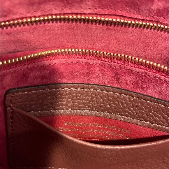 New HAMMITT Daniel Medium Pomodoro Leather Gold Studded SatchelBag MISSING STRAP - Picture 14 of 16